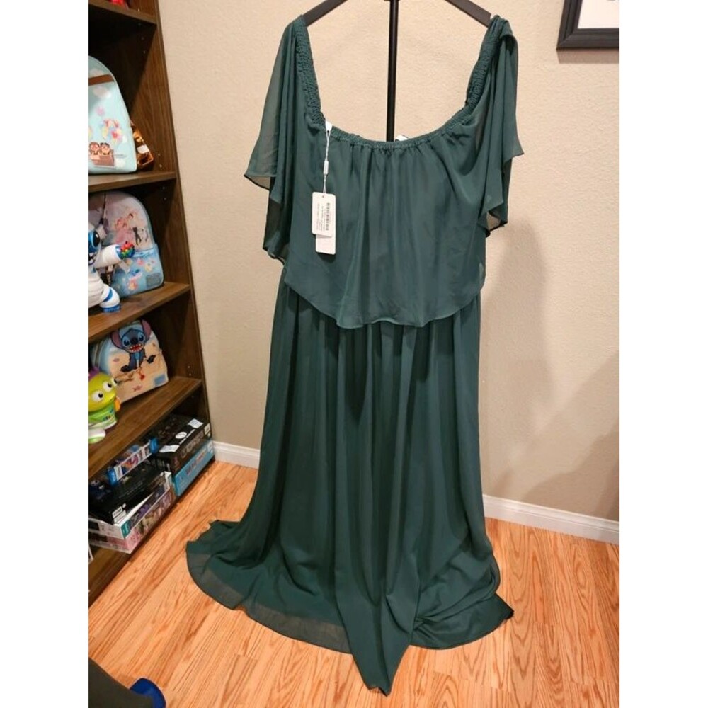 JJs House Strapless Hunter Green Evening Dress